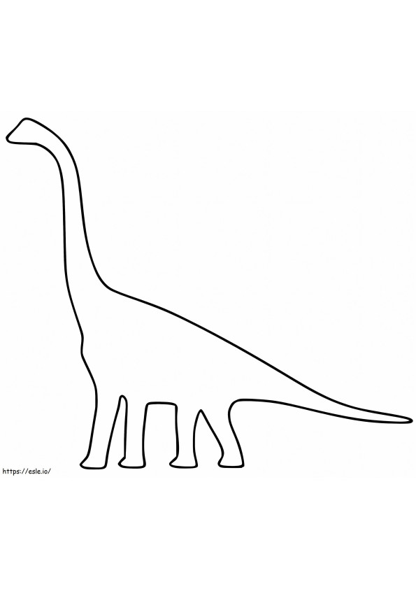 Esquema de braquiosaurio para colorear