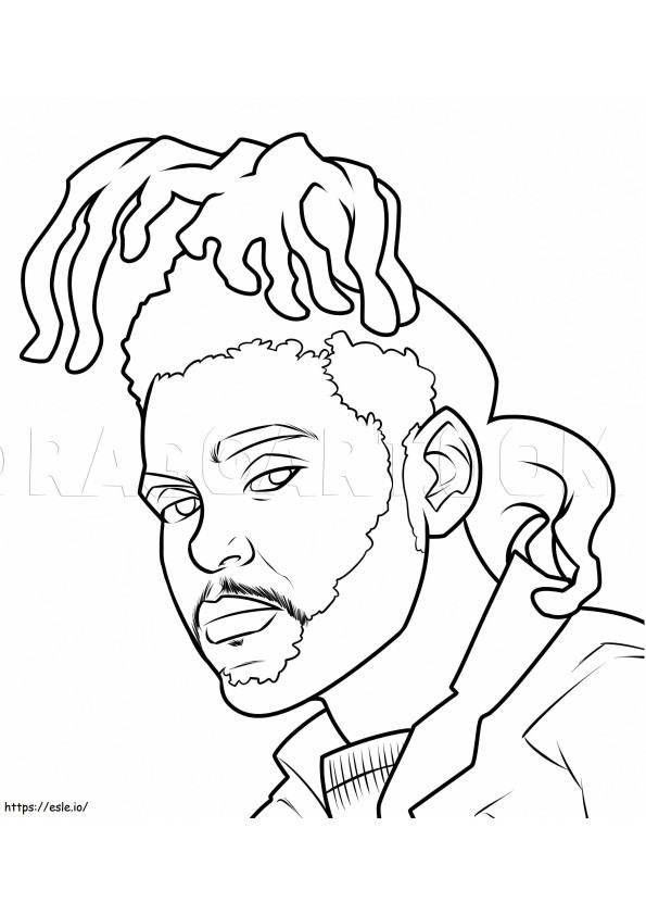 Free Printable The Weeknd coloring page