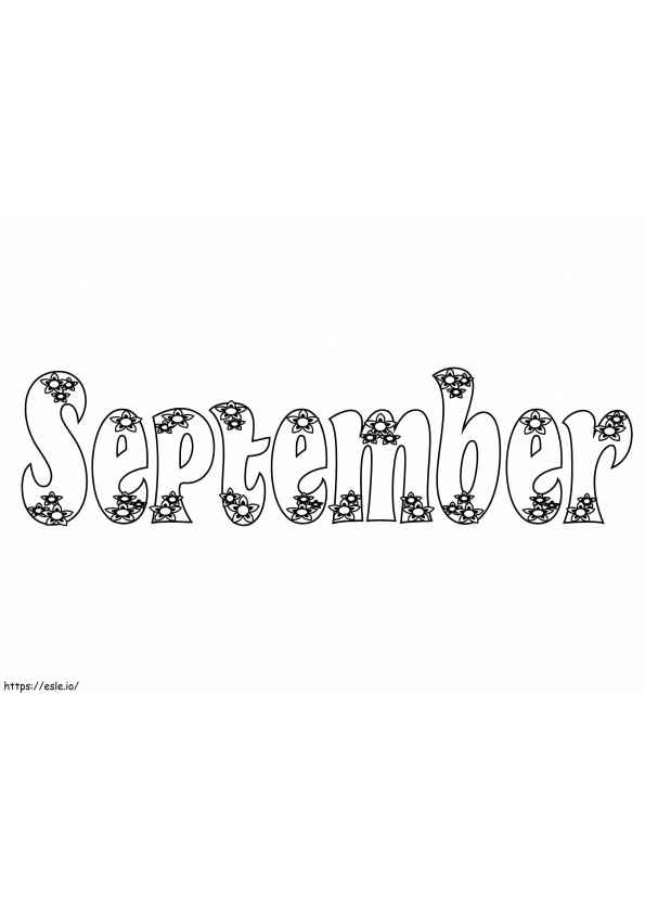 Lovely September coloring page