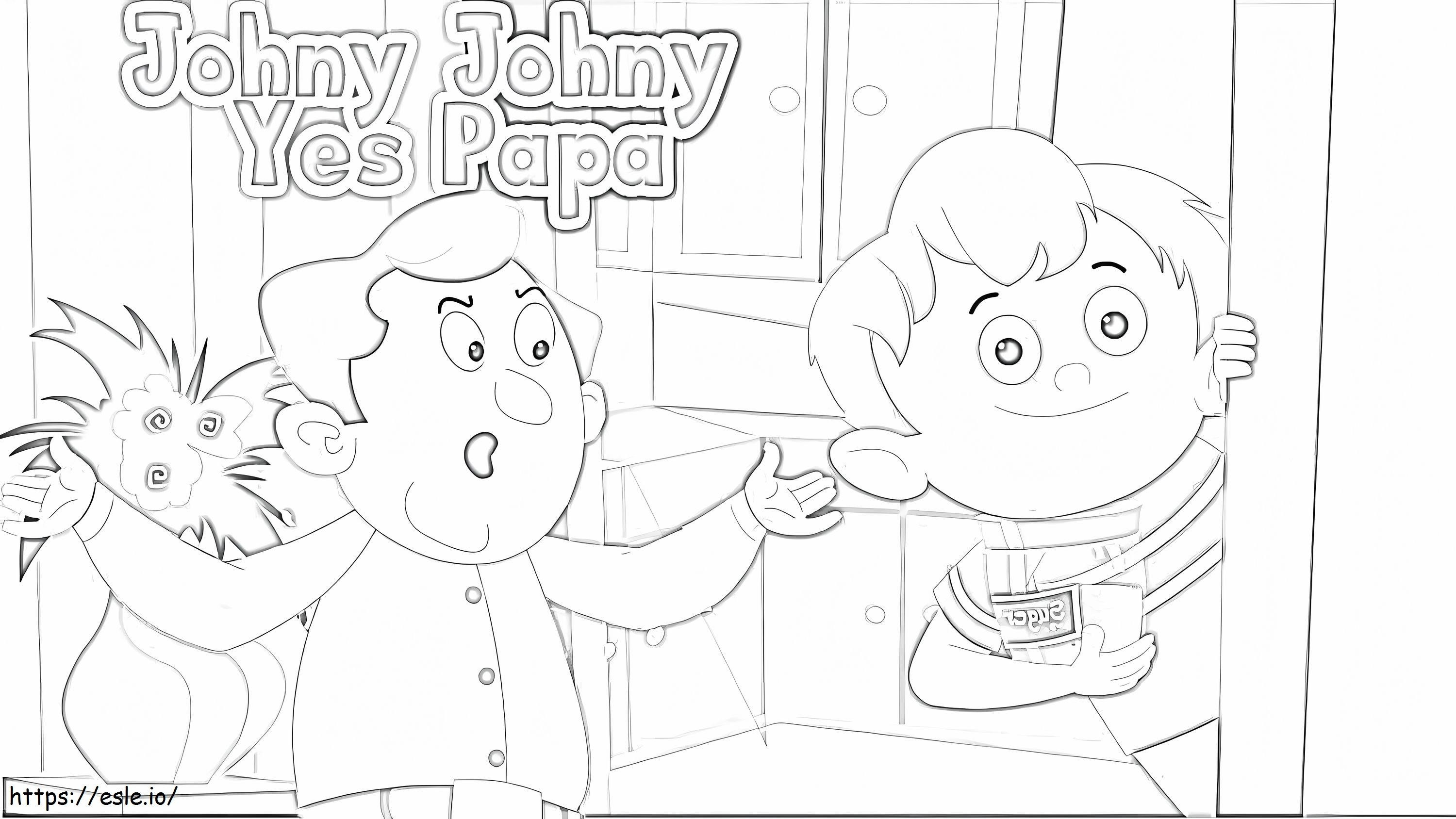 Johny Johny Sí Papá 4 para colorear