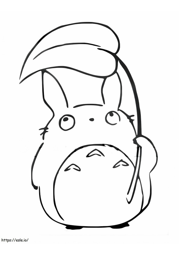 Coloriage Totoro mignon 4 à imprimer dessin