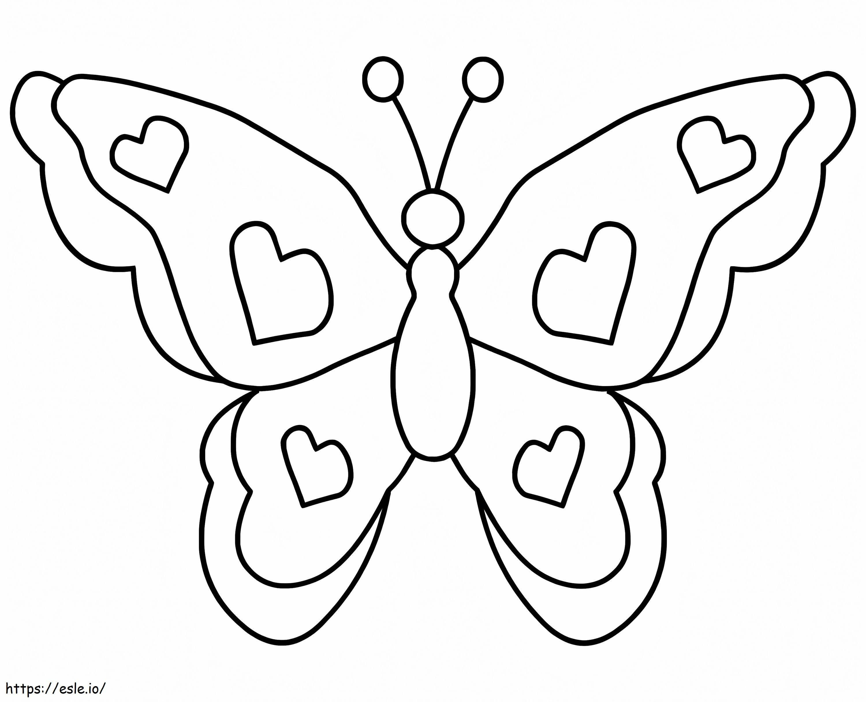 Egyszerű pillangó kifestő