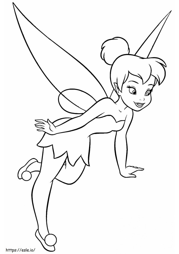 Funny Tinkerbell coloring page