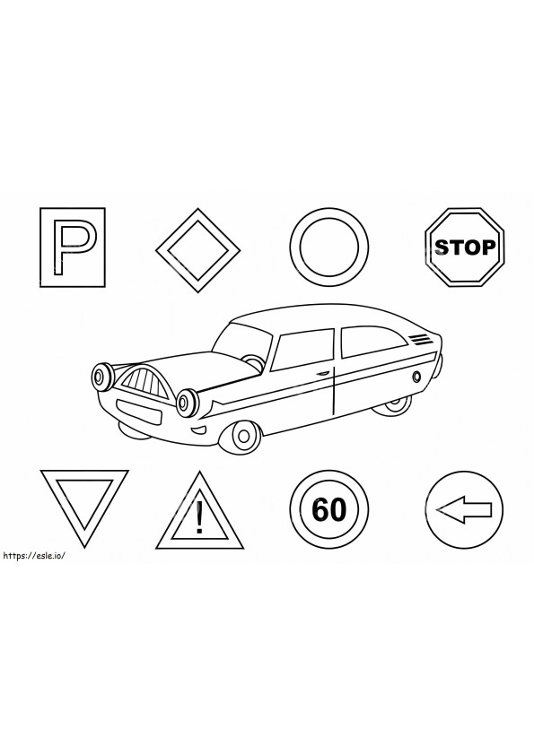 Street Signs coloring page