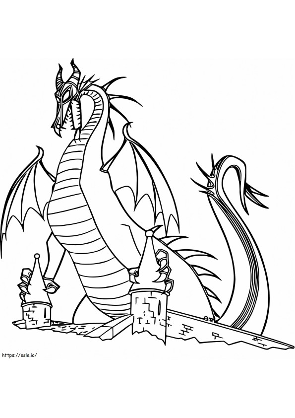 Coloriage Dragon maléfique à imprimer dessin