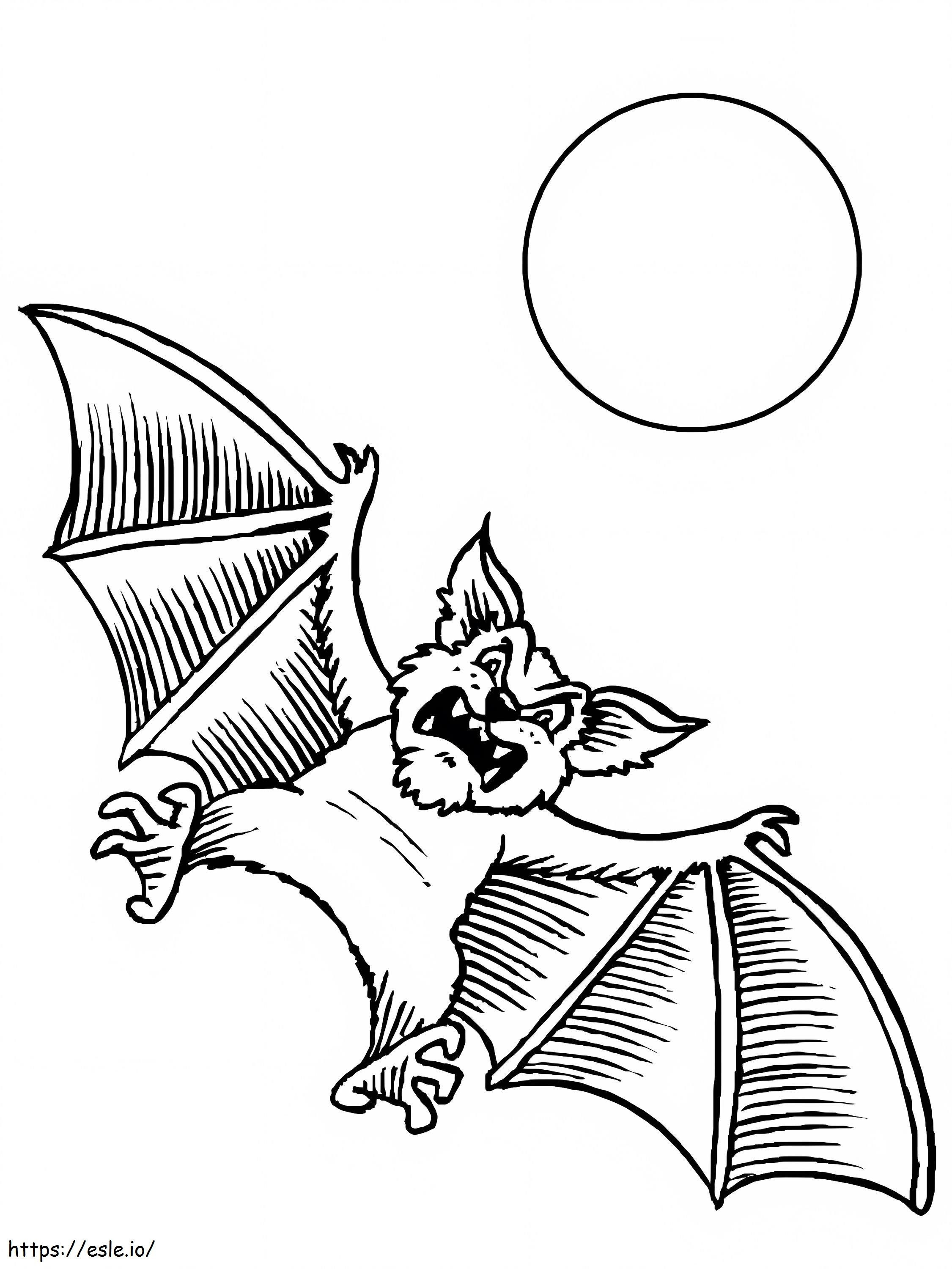 Morcego irritado para colorir