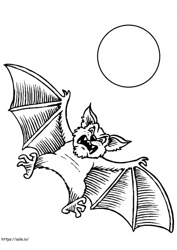 Morcego irritado para colorir
