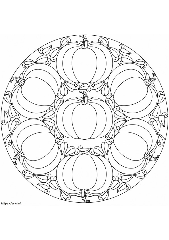 Coloriage Mandala d'Halloween 14 à imprimer dessin