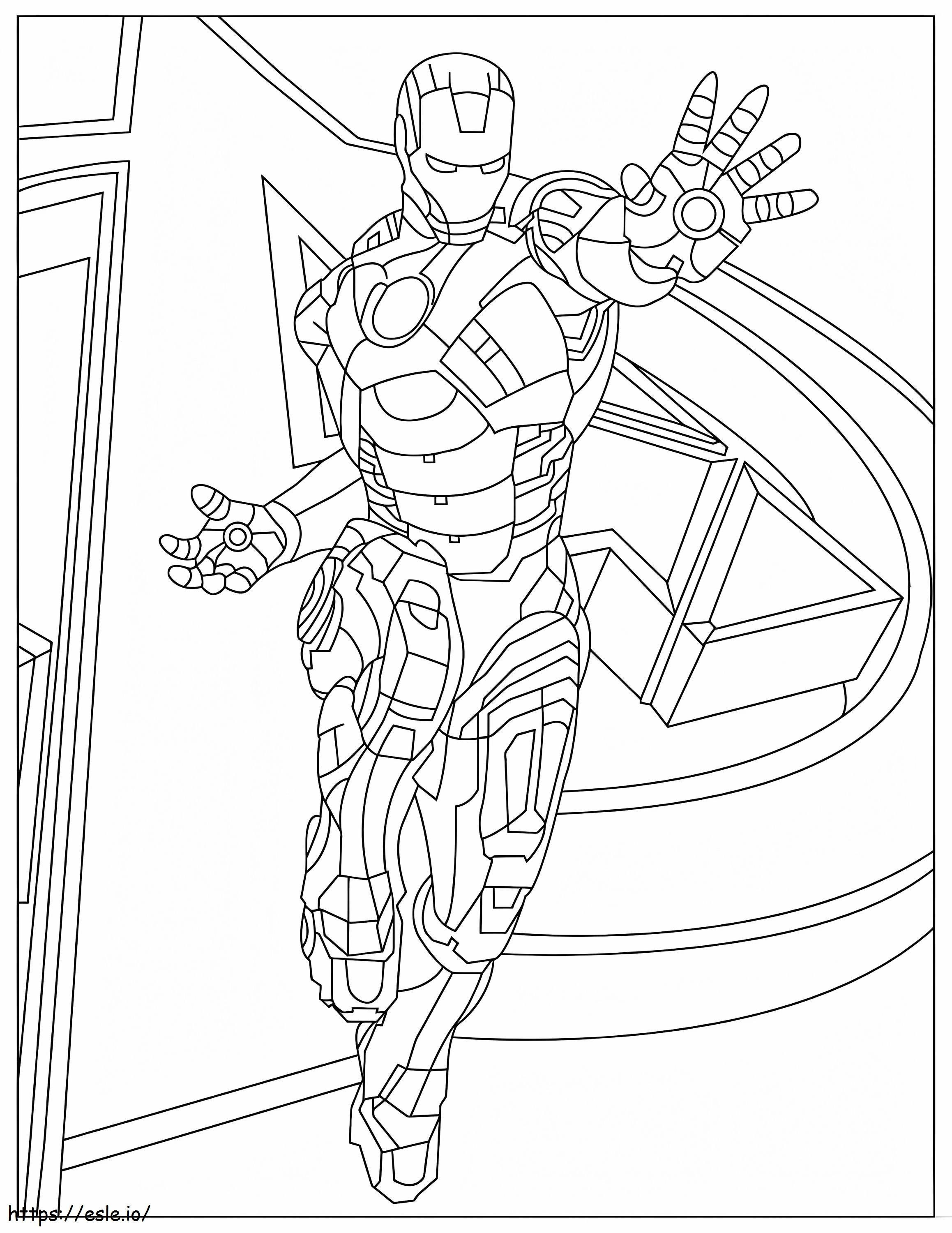 Coloriage Ironman et Avengers à imprimer dessin