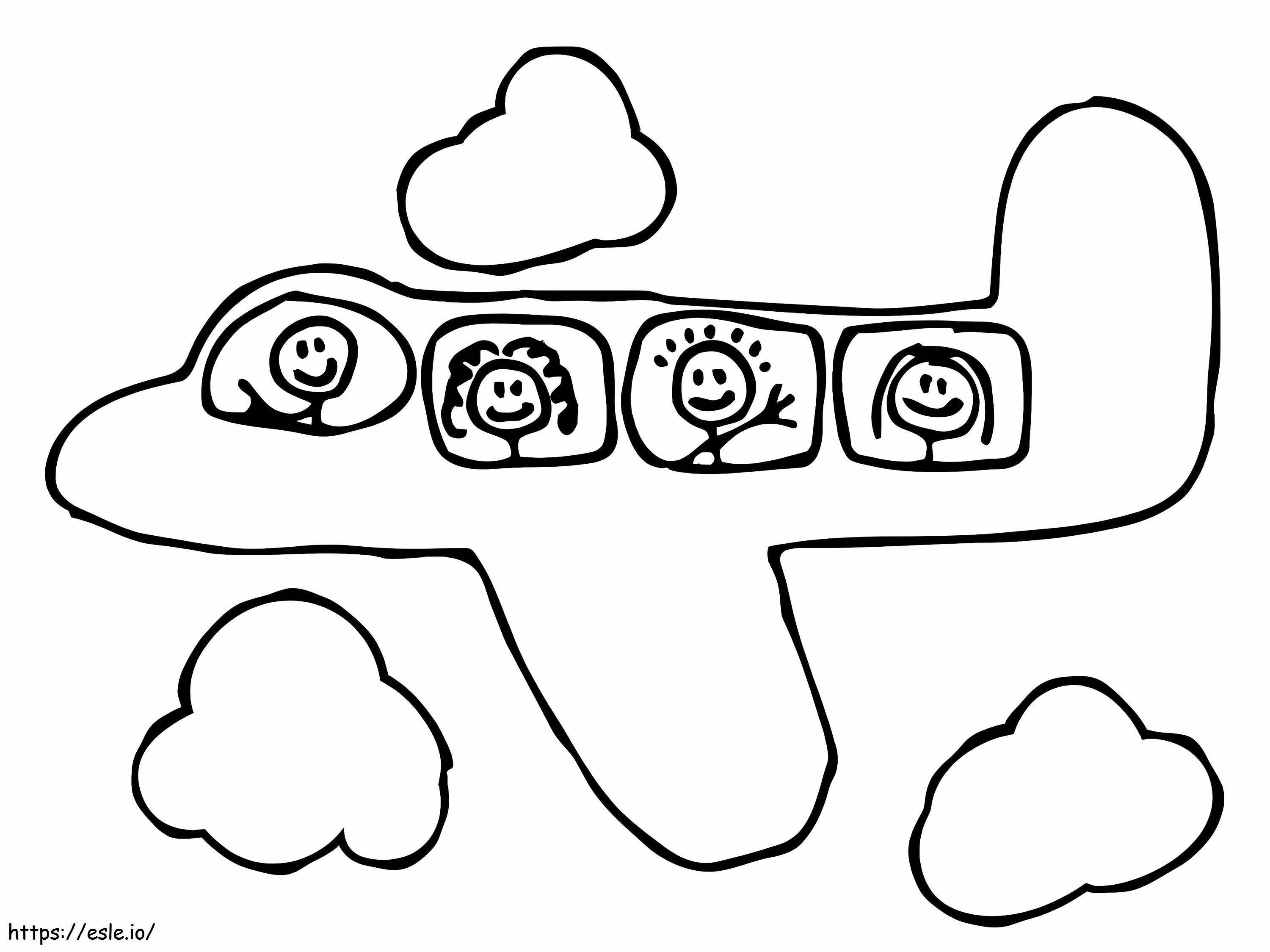 Rysunek samolotu kolorowanka