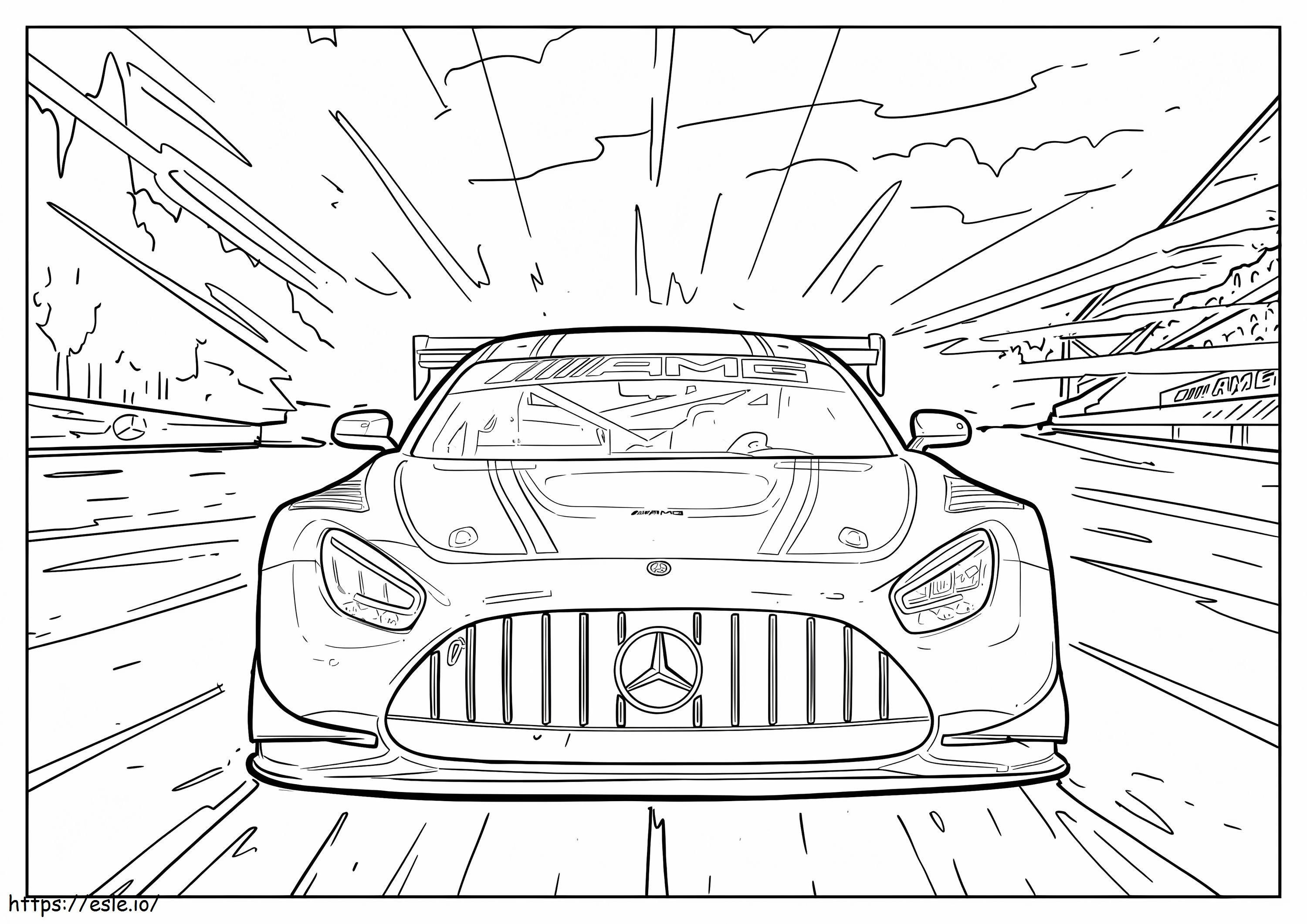 Mercedes Benz 1 Sports Car coloring page