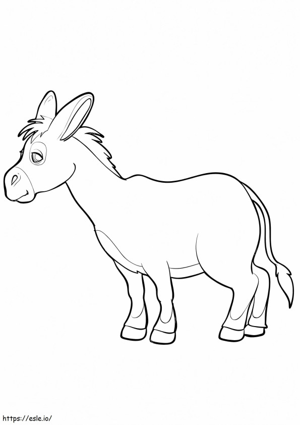 Cute Donkey coloring page