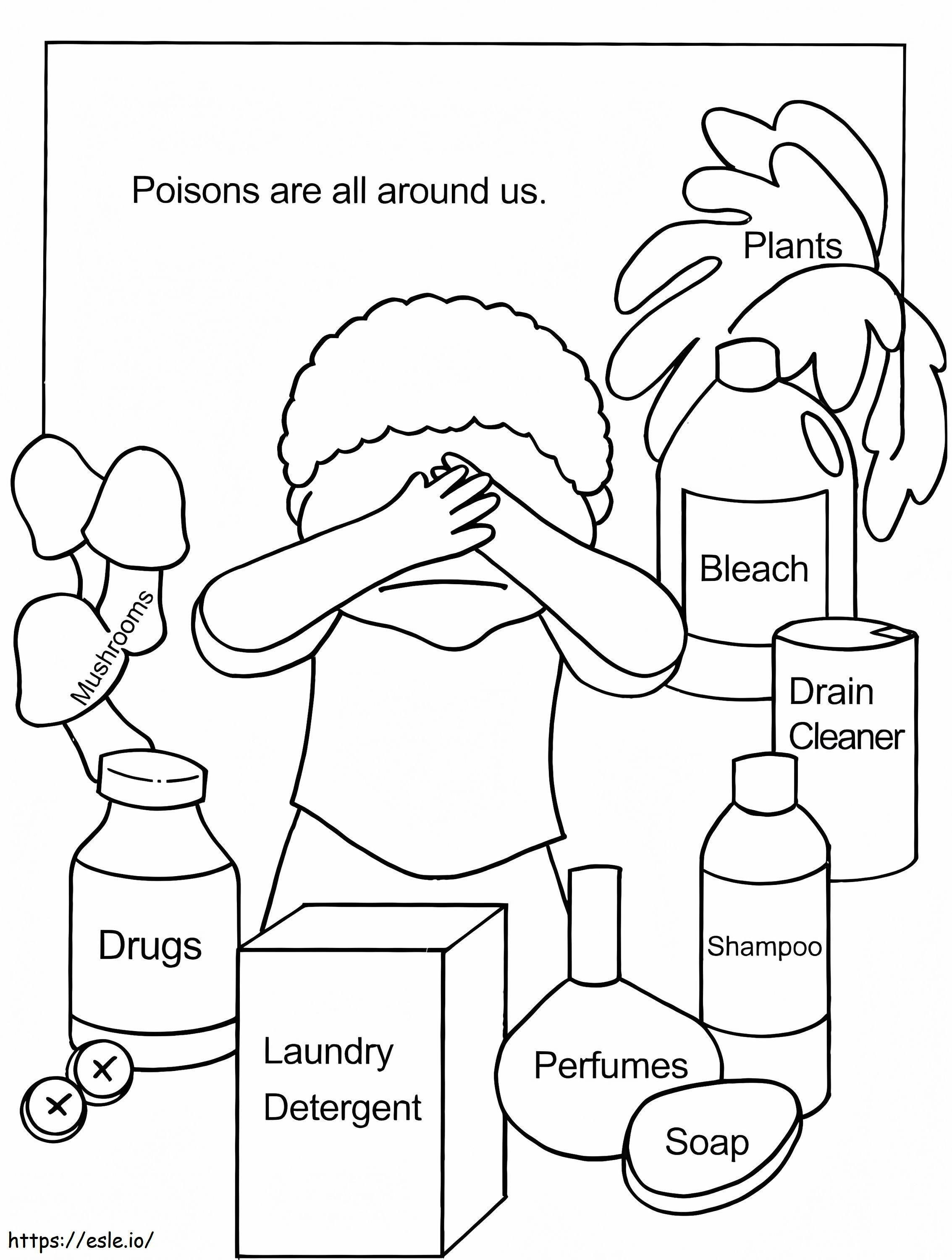 Poisons Are Around Us coloring page