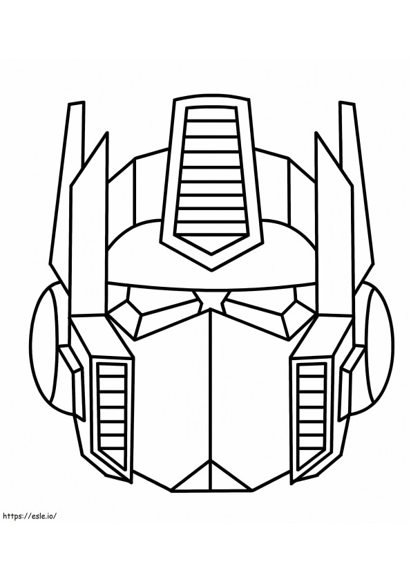 Optimus Head coloring page