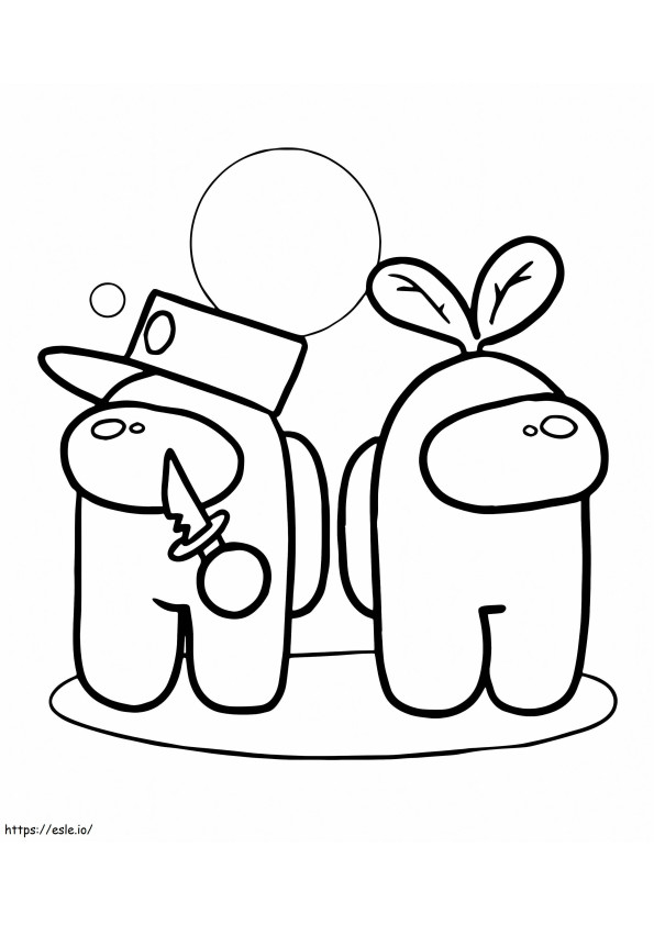 Impostor With Crewmate coloring page