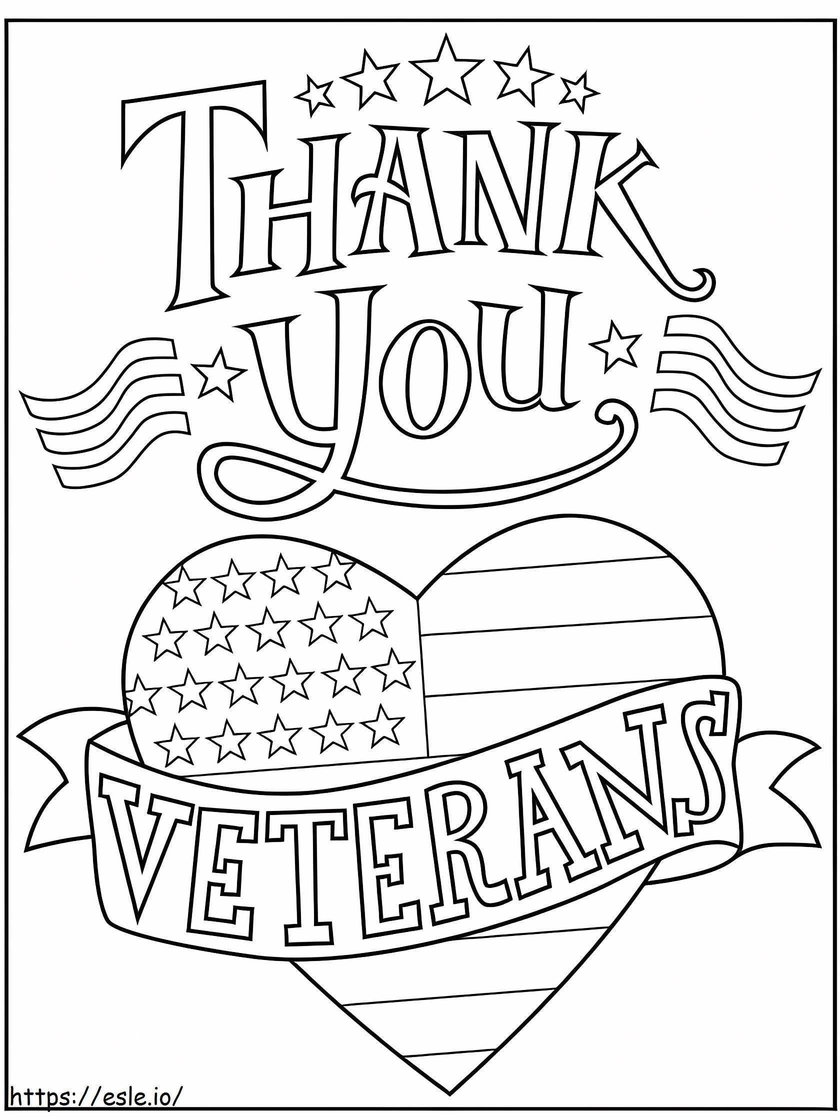 Coloriage Merci aux vétérans 1 à imprimer dessin