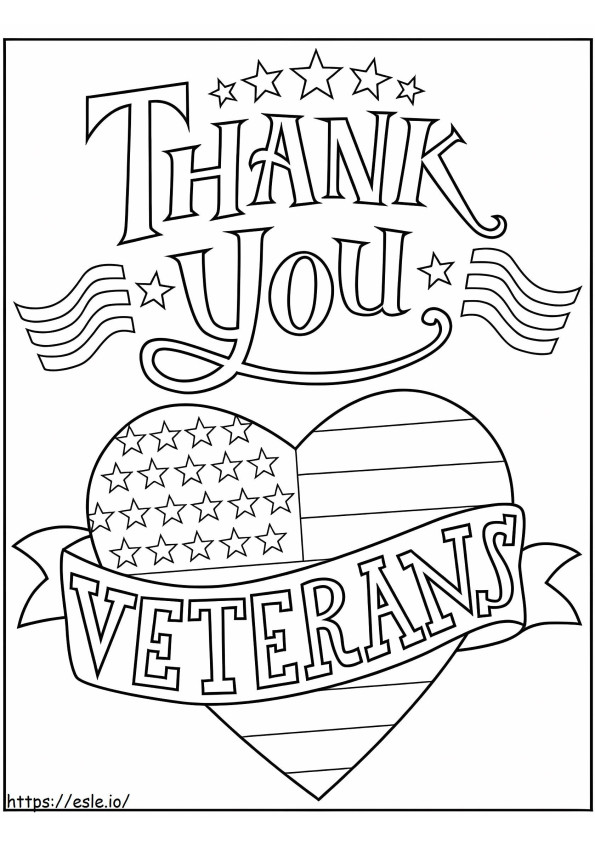 Thanks Veterans 1 coloring page