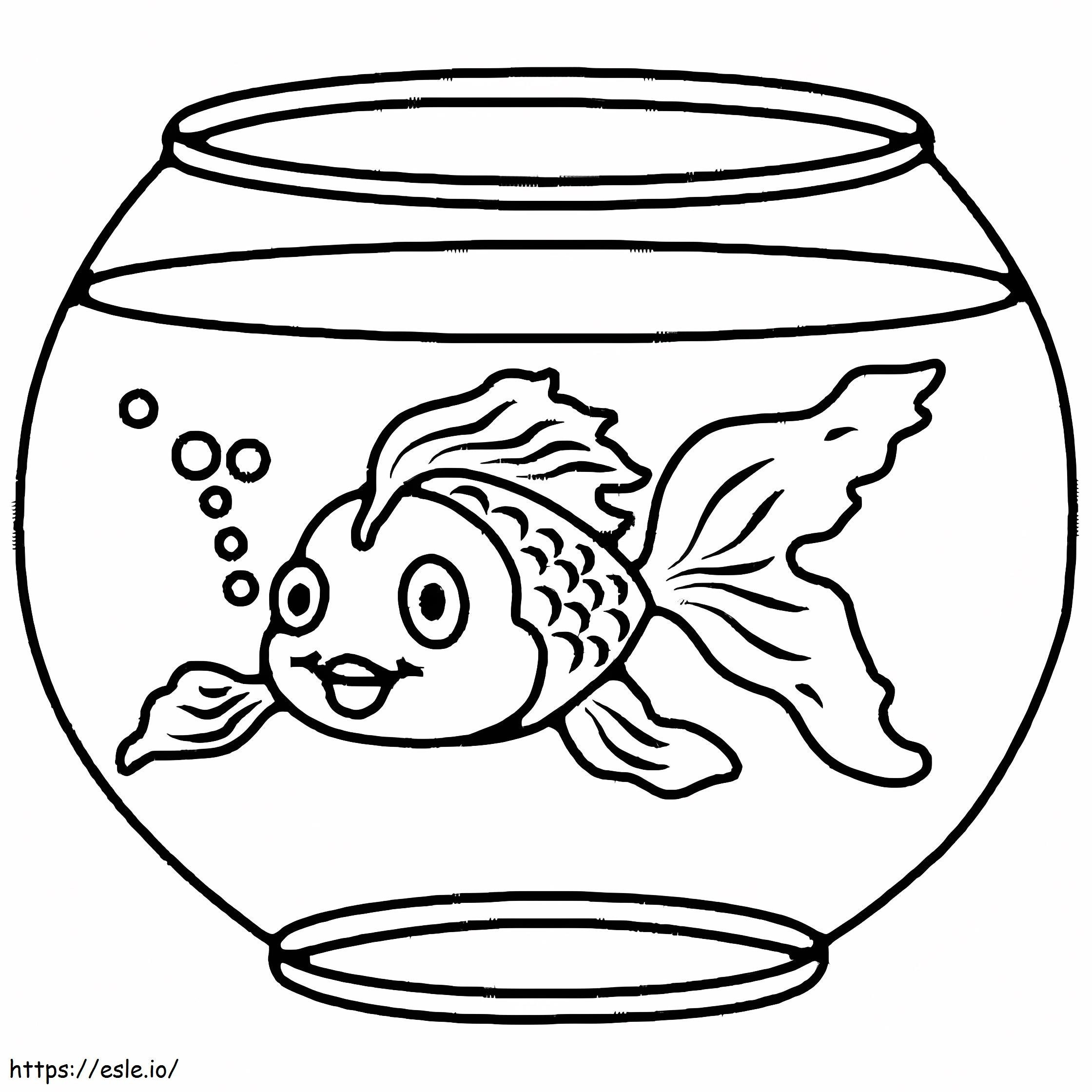 Print Fish Bowl de colorat