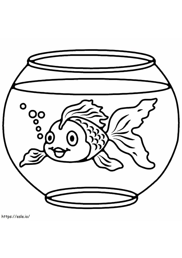 Print Fish Bowl coloring page