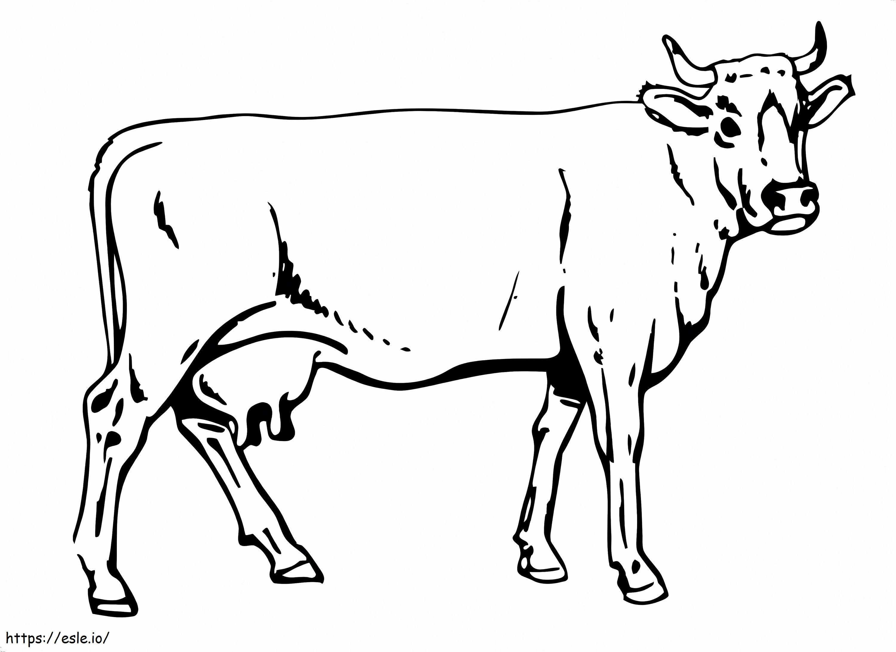 Lehmä 5 värityskuva