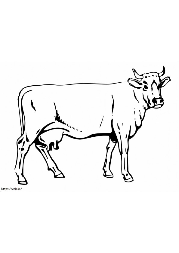 Vaca 5 de colorat