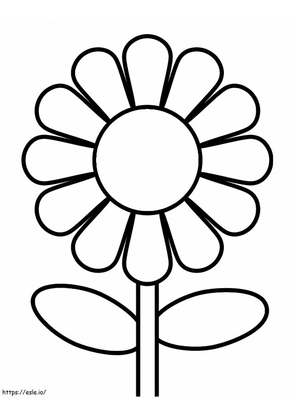 Free Printable Simple Flower coloring page