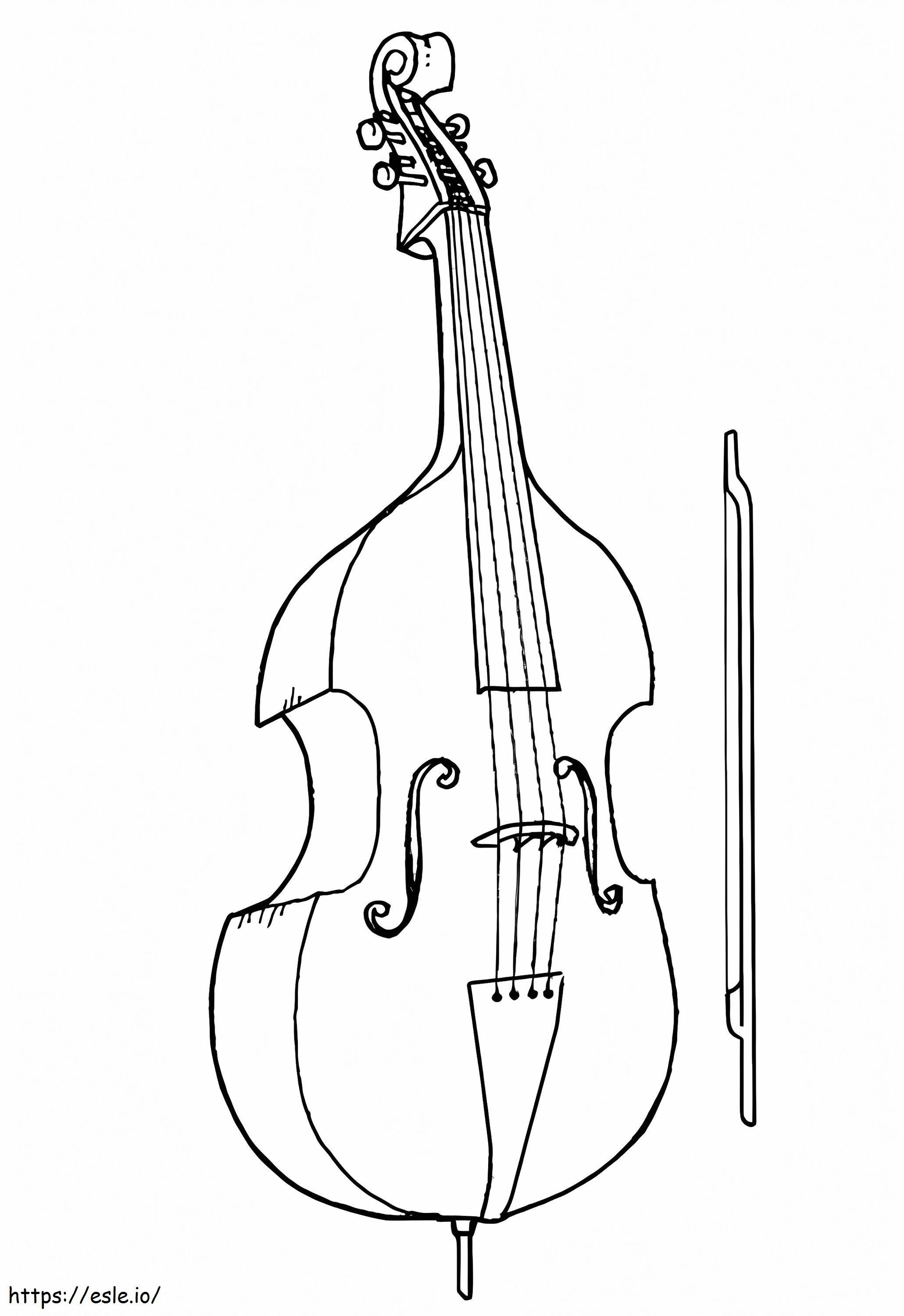 Gratis cello afdrukbaar kleurplaat kleurplaat