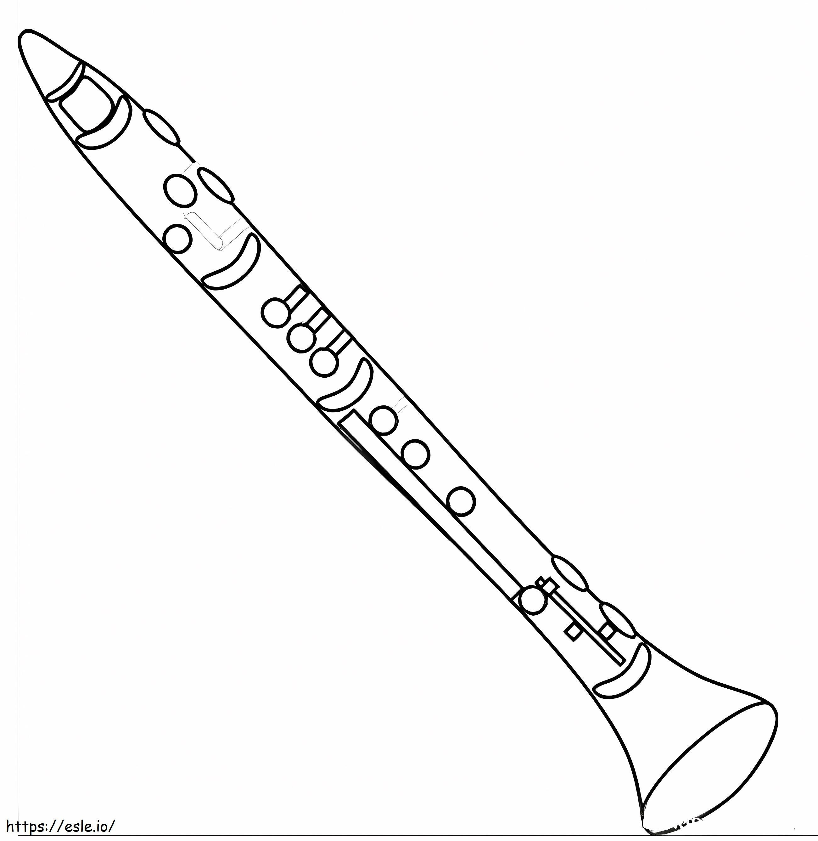 Clarinet To Color coloring page