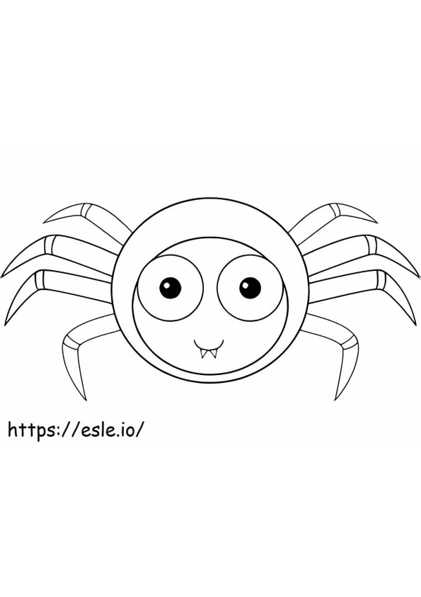 Hämähäkki sarjakuva värityskuva