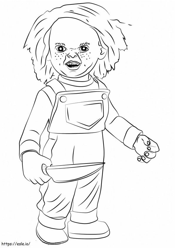 Elegant Chucky coloring page