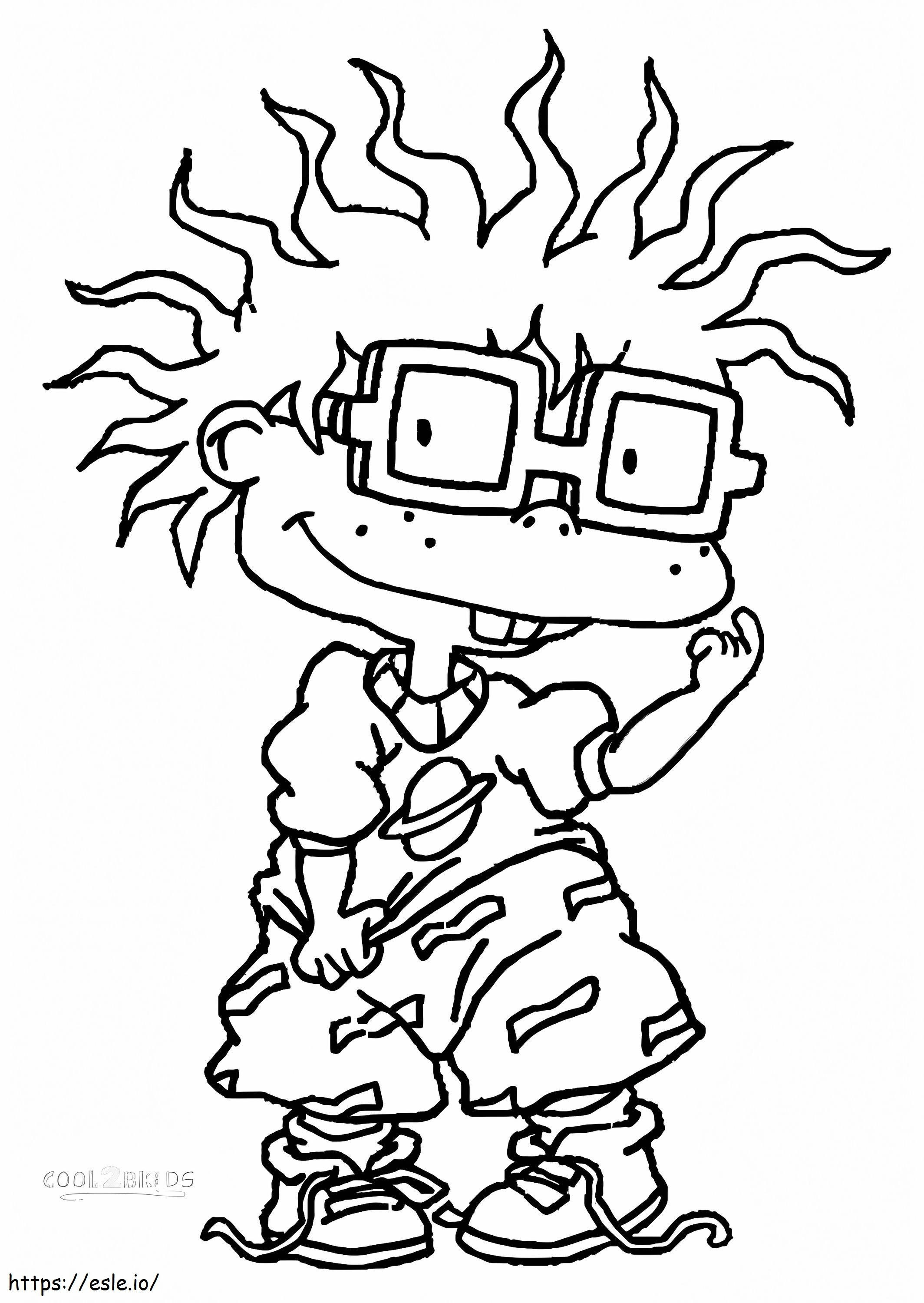 Chuckie Finster de la Rugrats de colorat