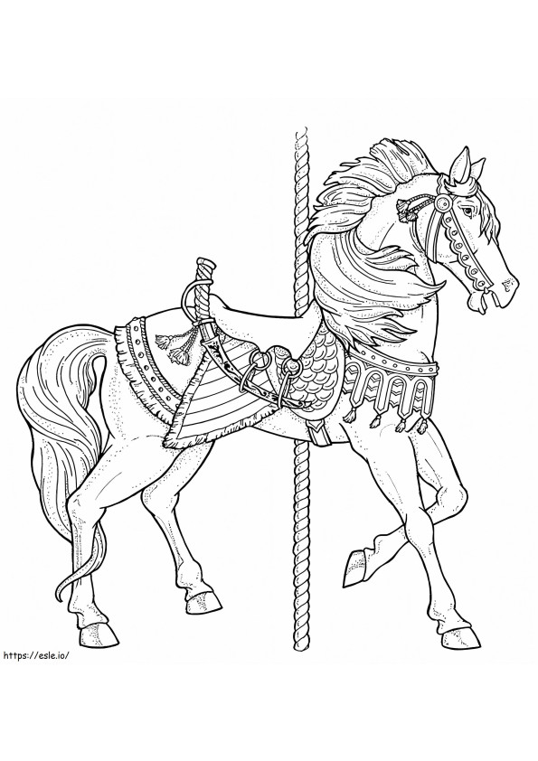 Carousel Horse Printable coloring page