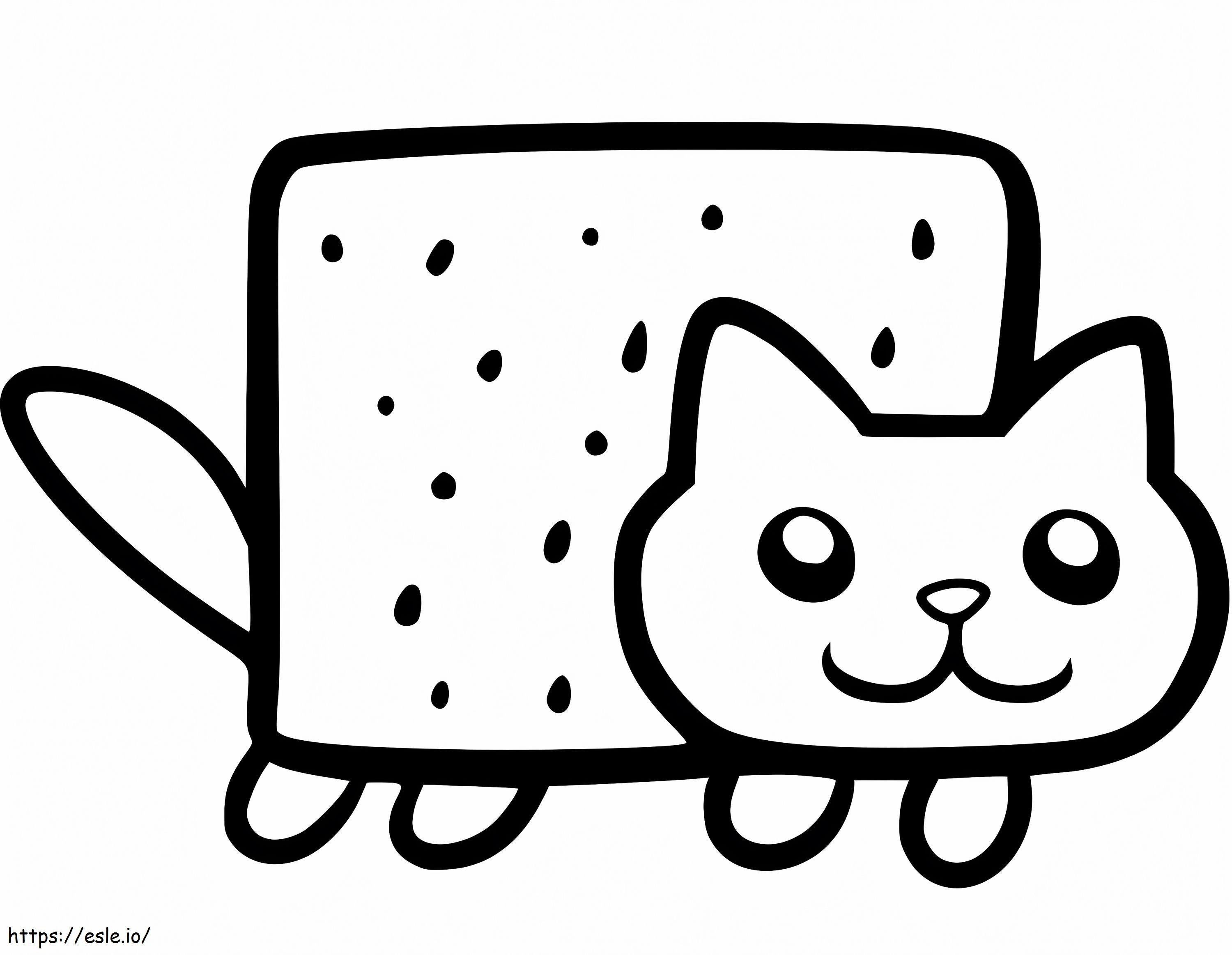 Suloinen Nyan Cat värityskuva