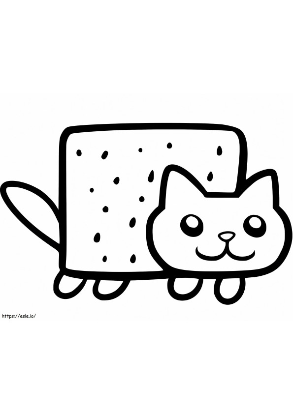 Kucing Nyan yang lucu Gambar Mewarnai