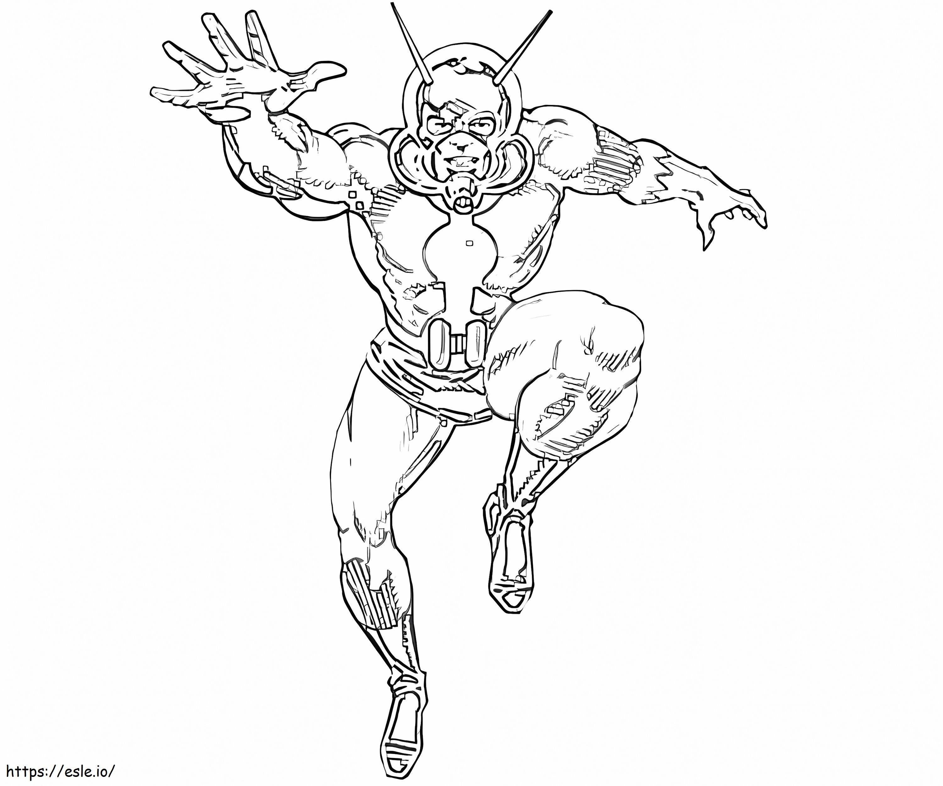 Ant Man Action coloring page