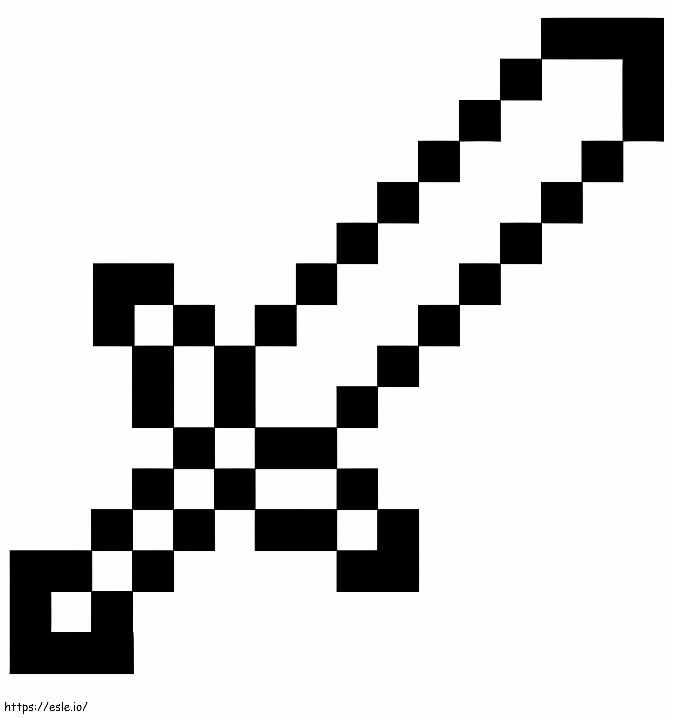 Minecraft-Schwert ausmalbilder