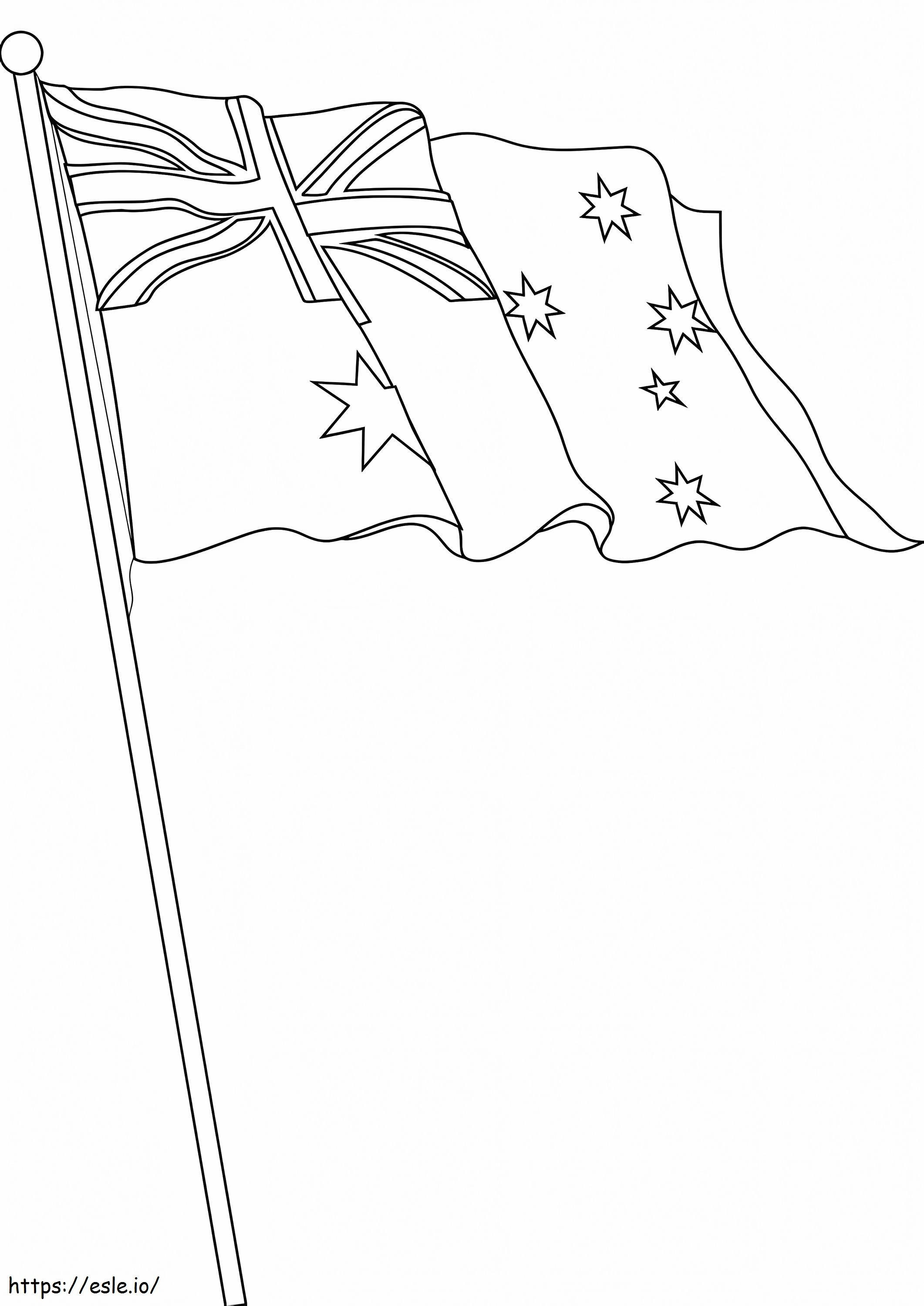 オーストラリアの国旗 ぬりえ - 塗り絵