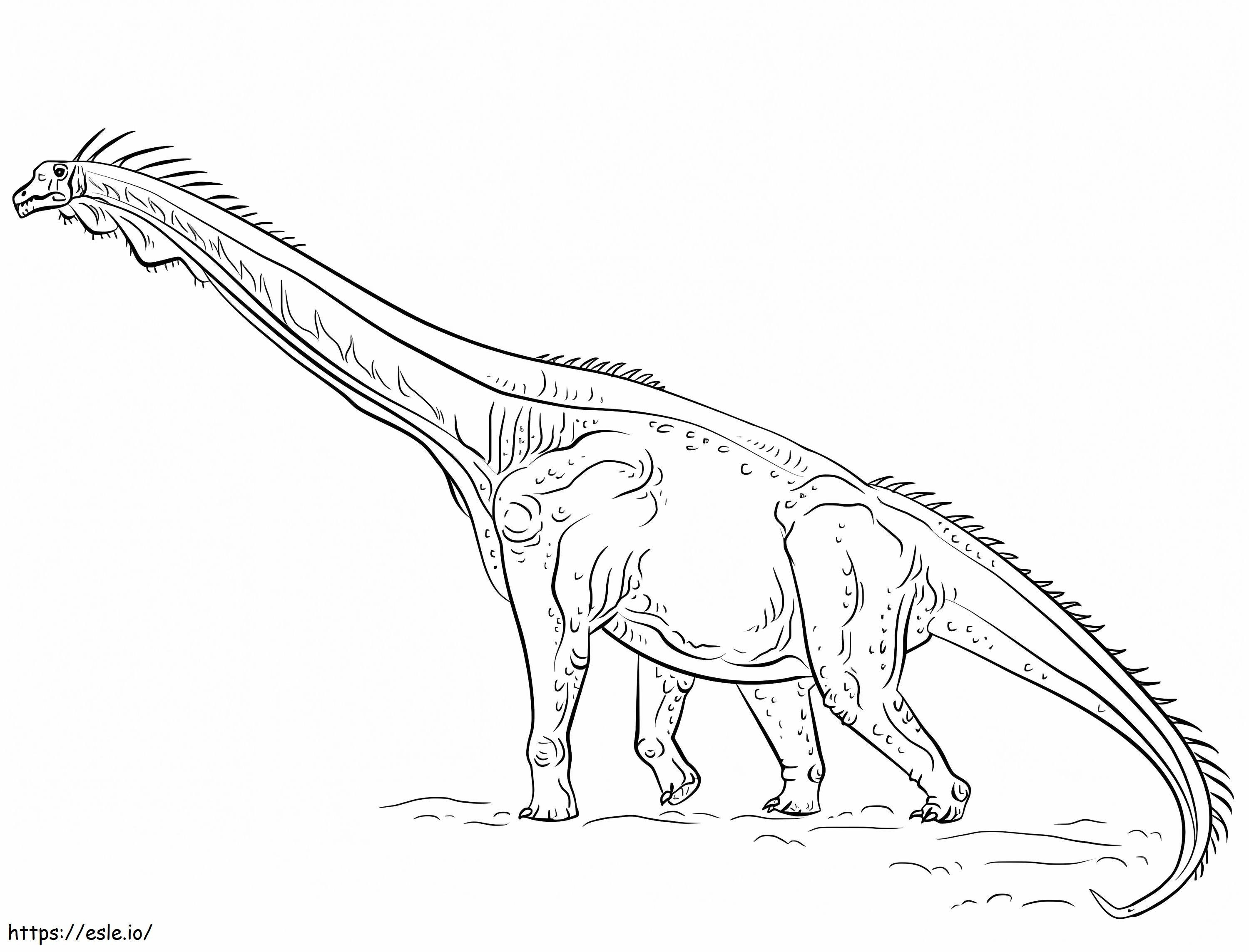 Brachiosauro che cammina da colorare