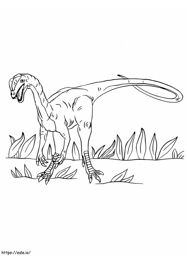 Dilofosaurio del Parque Jurásico para colorear