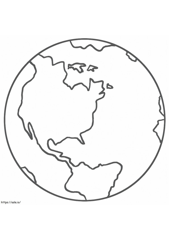 Planet Earth coloring page