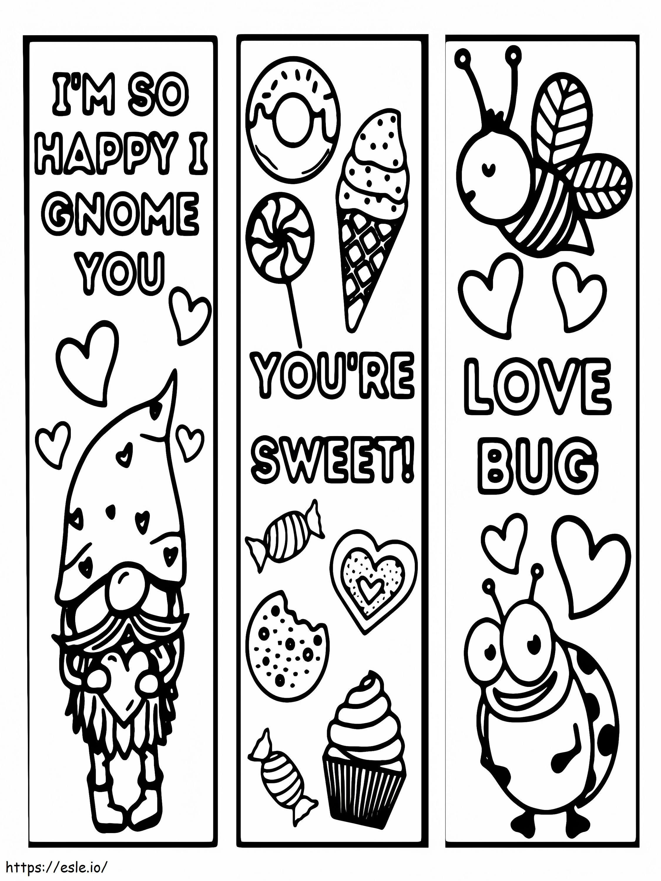You Re Sweet Bookmark For Kids coloring page