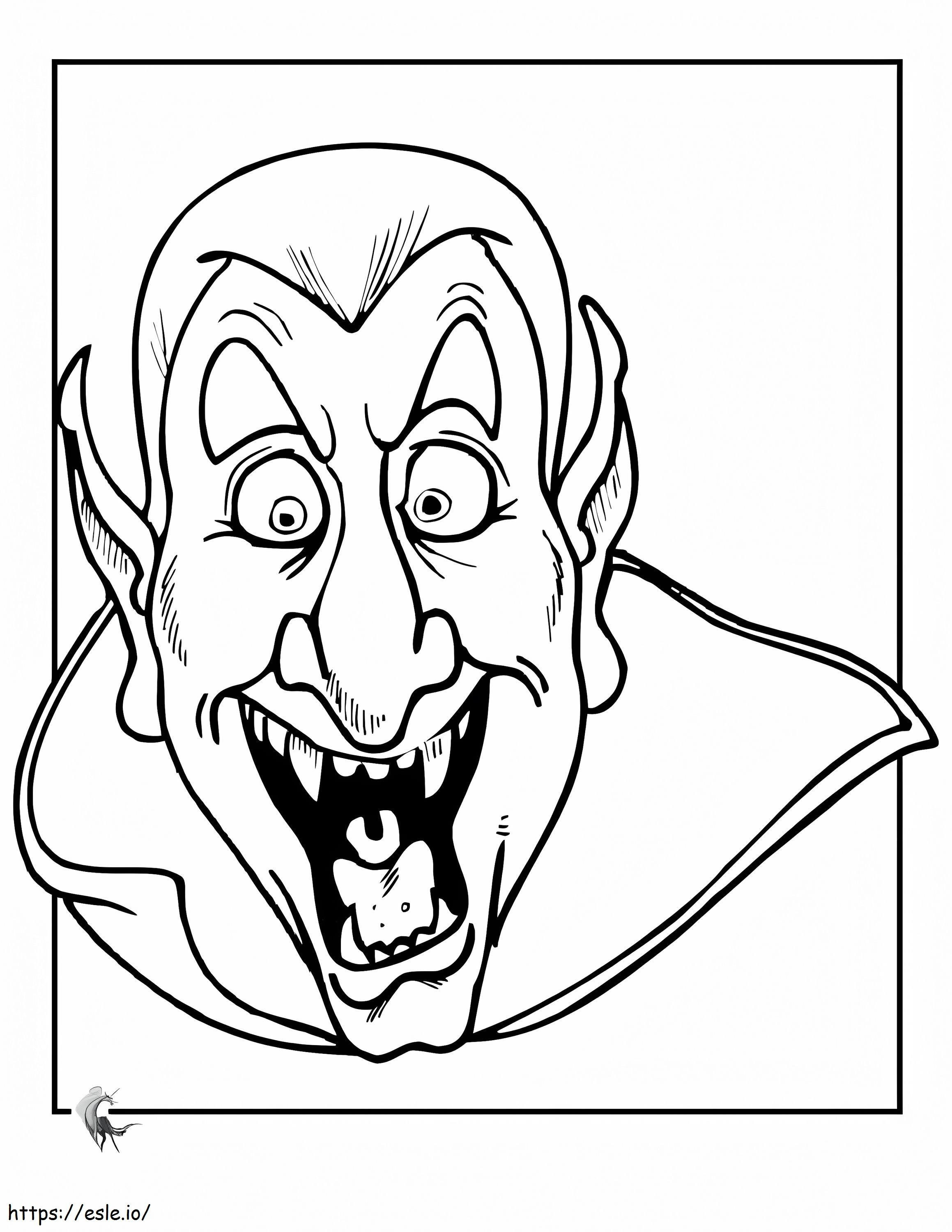 Halloween Dracula coloring page