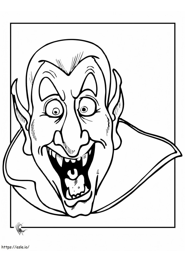 Coloriage Halloween Dracula à imprimer dessin