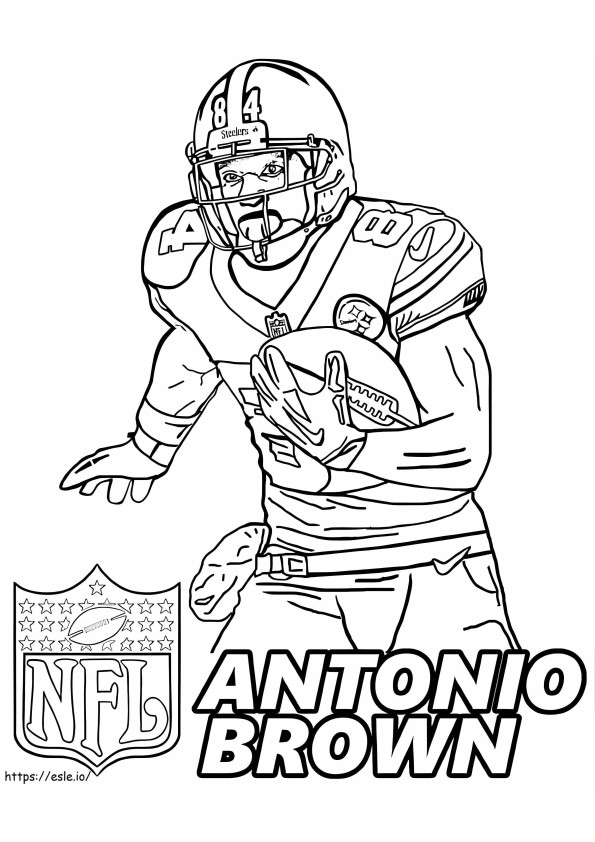 Free Printable Antonio Brown coloring page