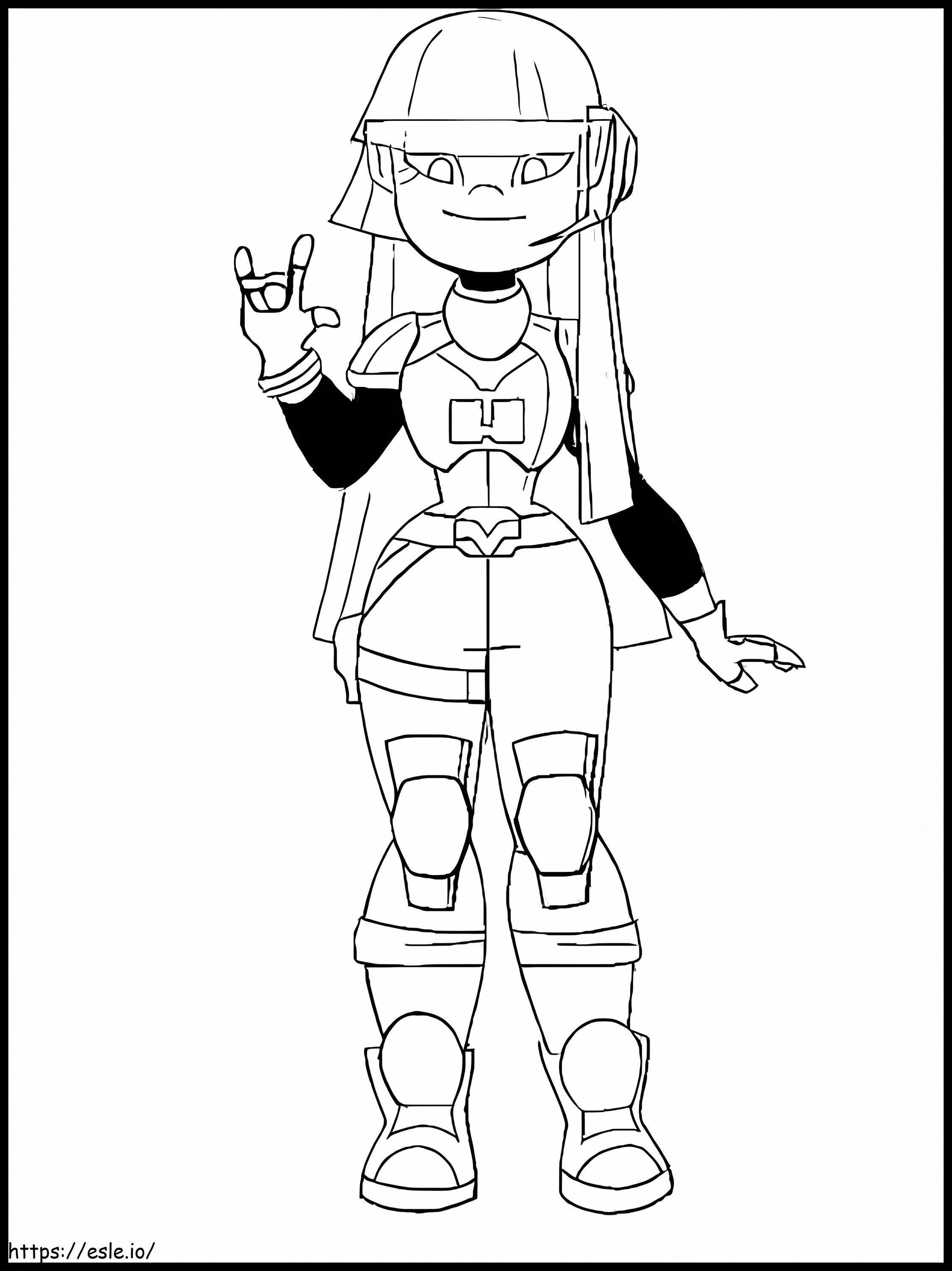 Miko Kubota From Glitch Techs coloring page
