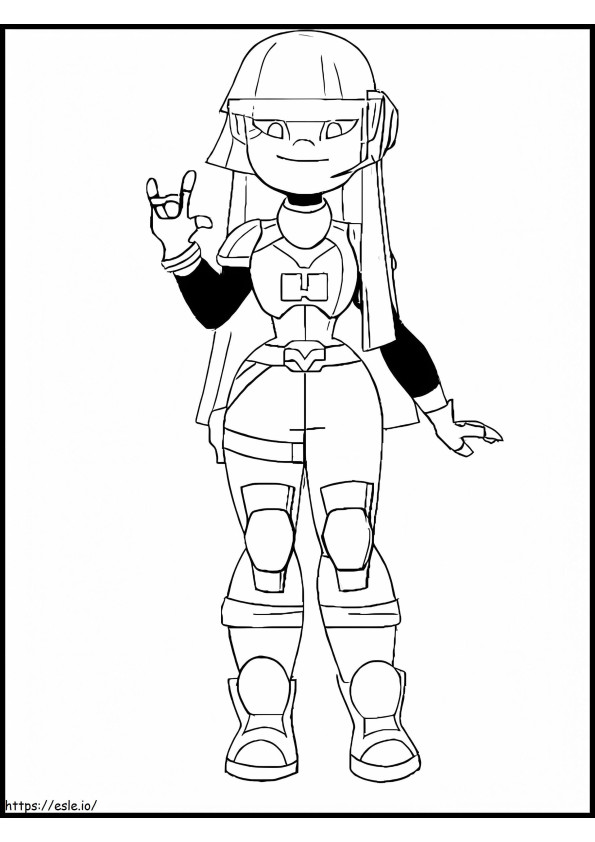 Miko Kubota From Glitch Techs coloring page