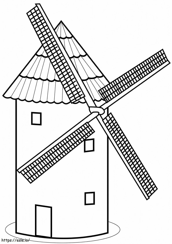 Windmill 7 coloring page