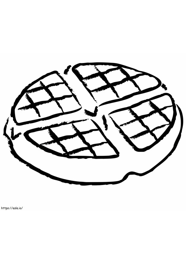 Easy Waffle coloring page