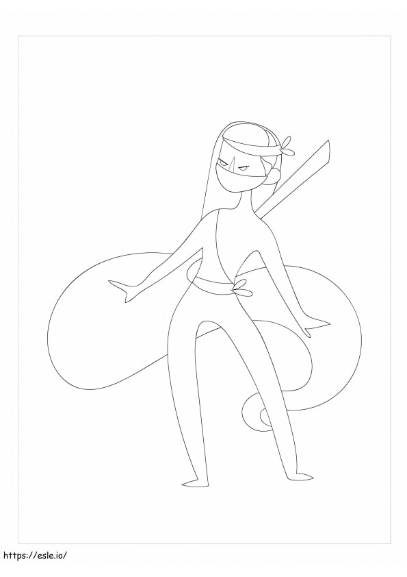 Female Samurai coloring page
