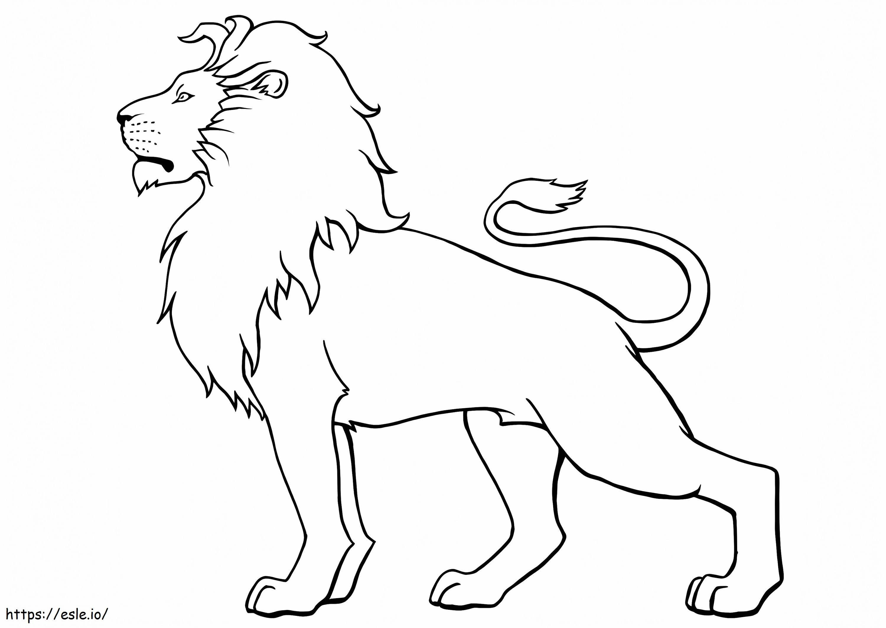Amazing Lion coloring page